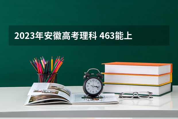 2023年安徽高考理科 463能上什么大学