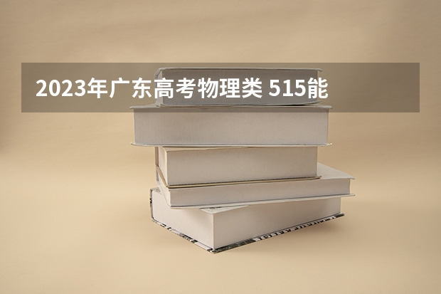 2023年广东高考物理类 515能上什么大学