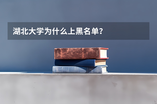 湖北大学为什么上黑名单？