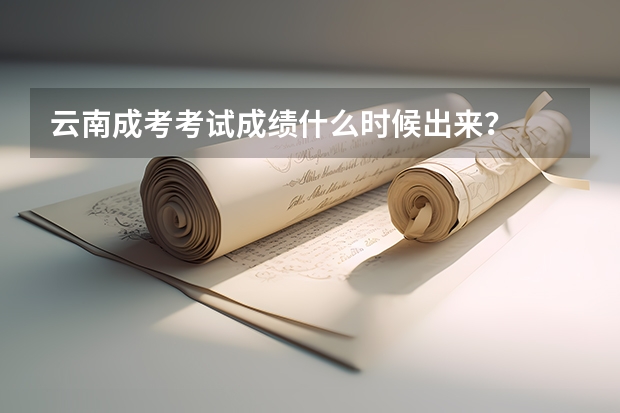 云南成考考试成绩什么时候出来？