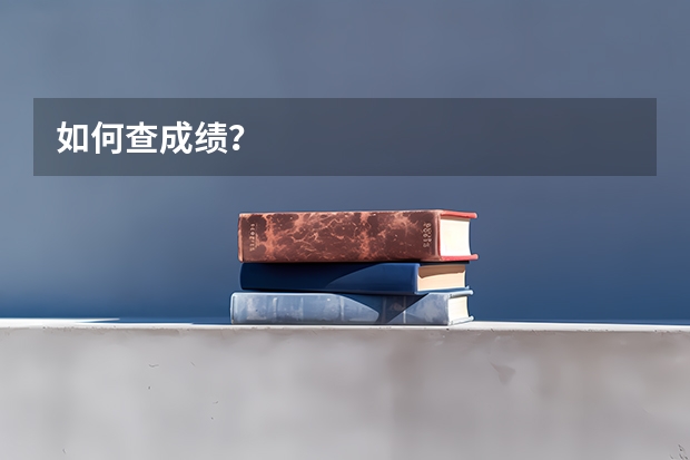 如何查成绩？