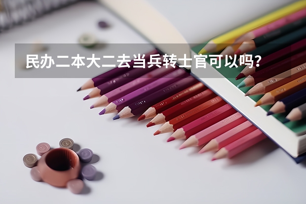 民办二本大二去当兵转士官可以吗？
