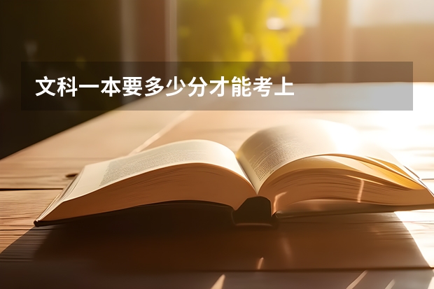 文科一本要多少分才能考上