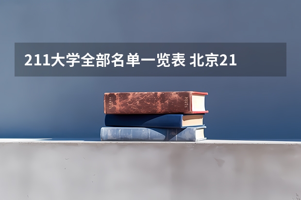 211大学全部名单一览表 北京211大学名单