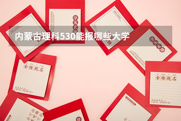 内蒙古理科530能报哪些大学