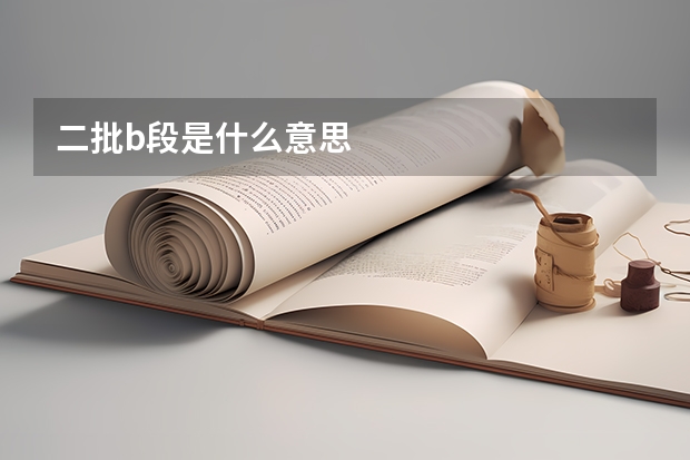 二批b段是什么意思
