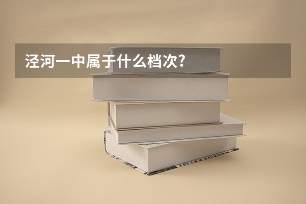 泾河一中属于什么档次?