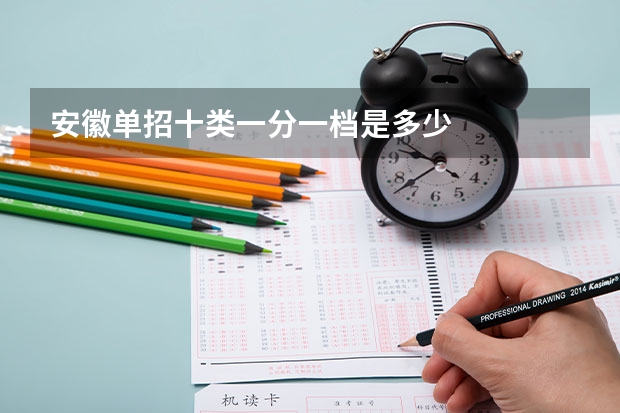 安徽单招十类一分一档是多少