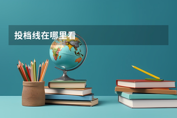 投档线在哪里看
