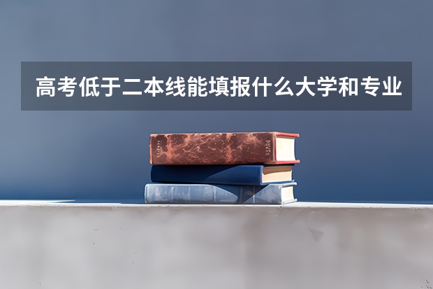 高考低于二本线能填报什么大学和专业呢？