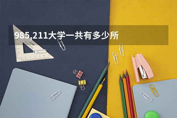 985,211大学一共有多少所