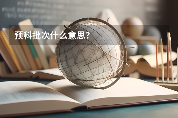 预科批次什么意思？