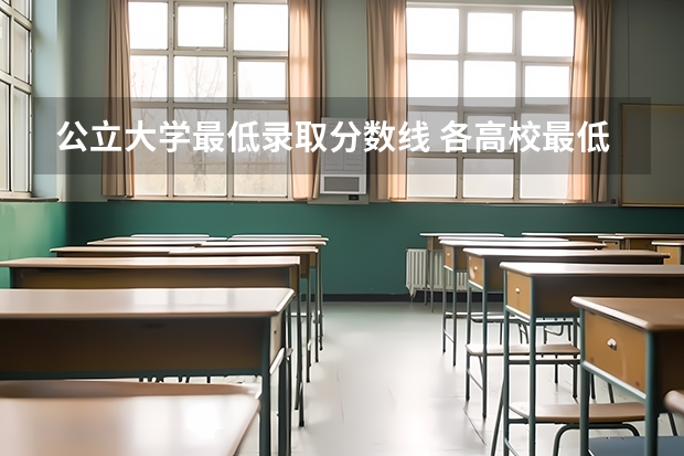 公立大学最低录取分数线 各高校最低投档线