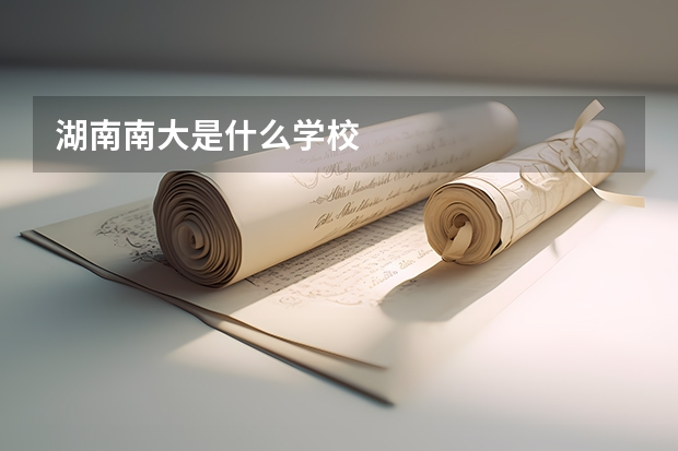 湖南南大是什么学校