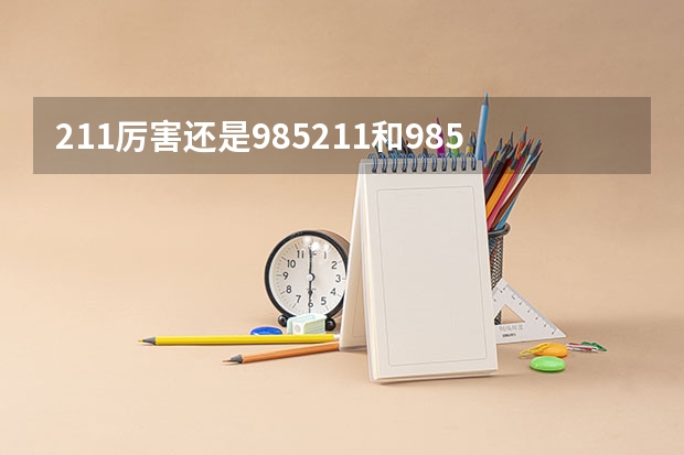 211厉害还是985211和985哪个更厉害