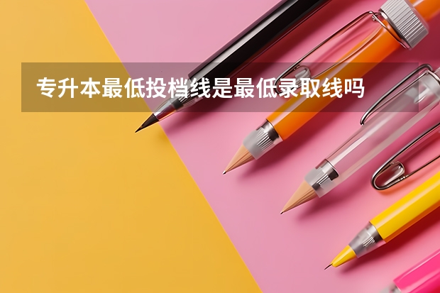 专升本最低投档线是最低录取线吗