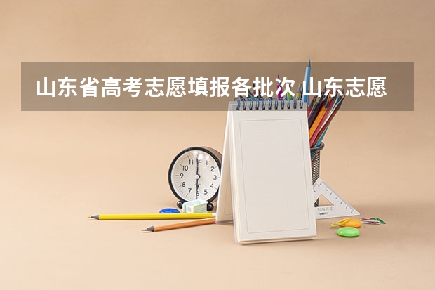 山东省高考志愿填报各批次 山东志愿填报规则