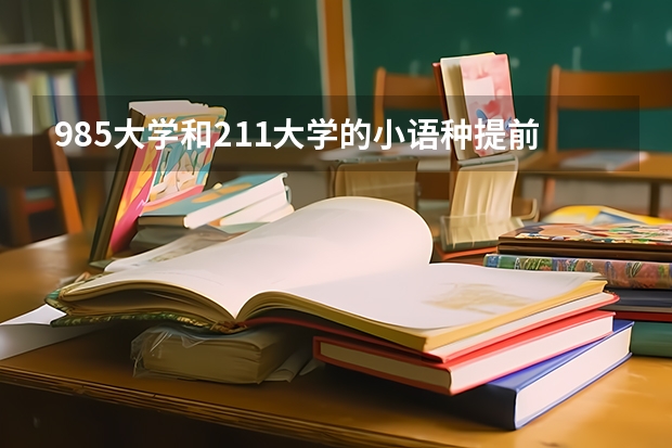 985大学和211大学的小语种提前批有哪些
