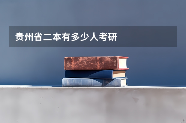 贵州省二本有多少人考研