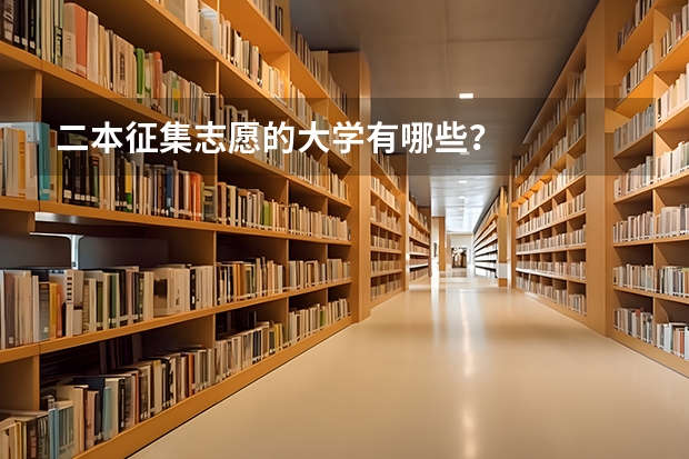 二本征集志愿的大学有哪些？