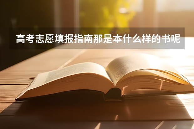 高考志愿填报指南那是本什么样的书呢？