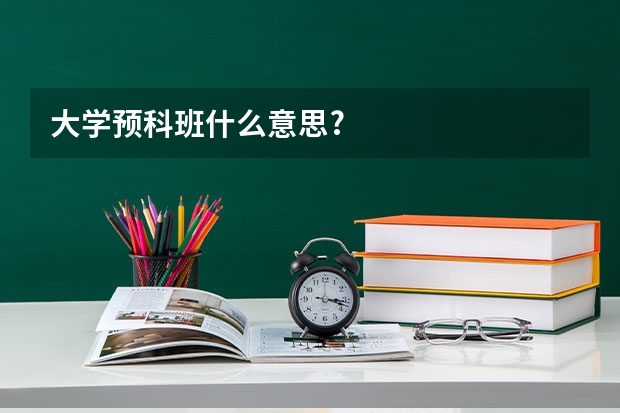 大学预科班什么意思?