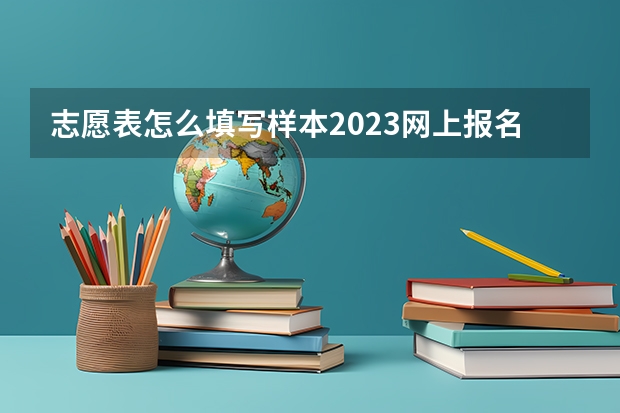 志愿表怎么填写样本2023网上报名