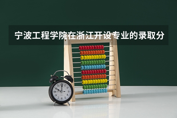 宁波工程学院在浙江开设专业的录取分数线