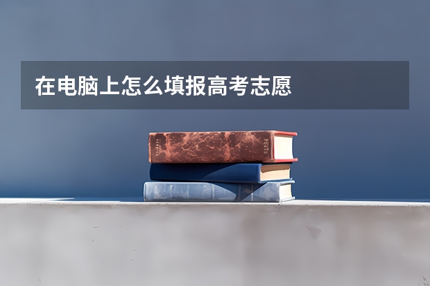 在电脑上怎么填报高考志愿