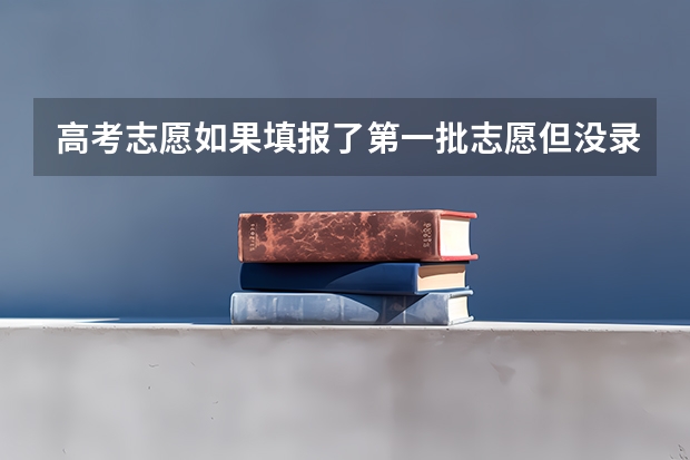 高考志愿如果填报了第一批志愿但没录取，还能填报第二批志愿吗