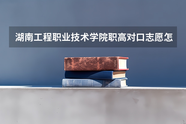 湖南工程职业技术学院职高对口志愿怎么填