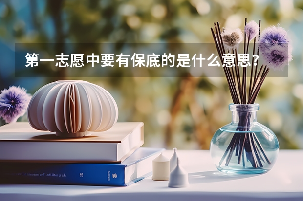 第一志愿中要有保底的是什么意思？