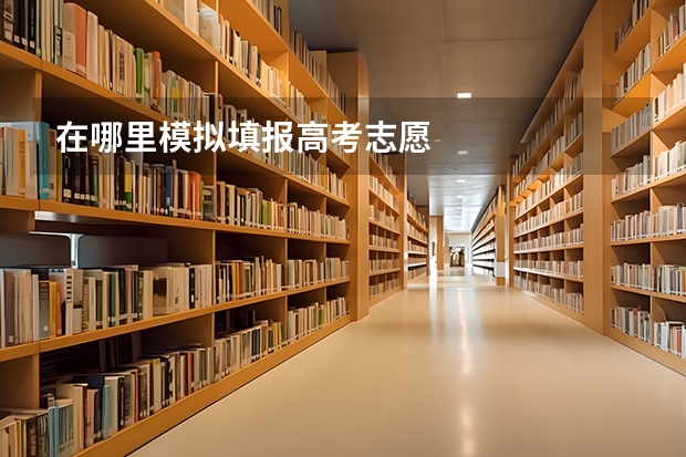 在哪里模拟填报高考志愿