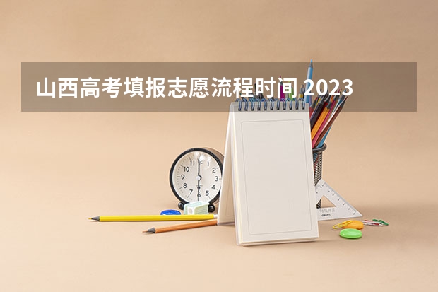 山西高考填报志愿流程时间 2023年山西省高考志愿填报时间