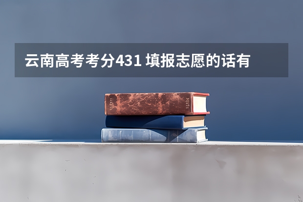云南高考考分431 填报志愿的话有什么好建议 不复读 二本或者一专,云南省的