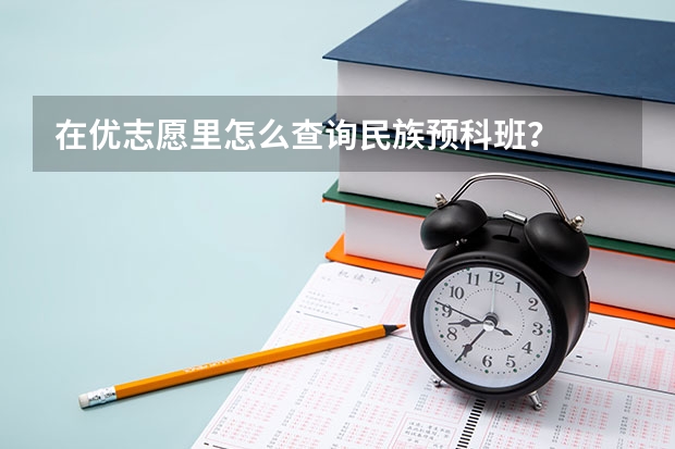 在优志愿里怎么查询民族预科班?