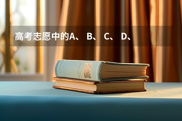 高考志愿中的A、 B、 C、 D、 E、 H、 Q、 Y代表什么？