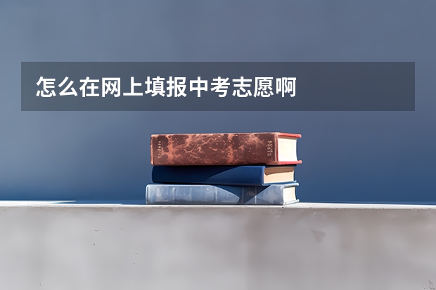 怎么在网上填报中考志愿啊