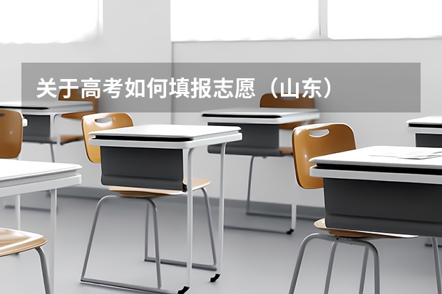 关于高考如何填报志愿(山东)