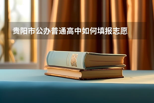 贵阳市公办普通高中如何填报志愿