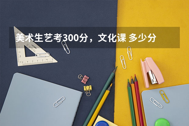 美术生艺考300分，文化课 多少分上一本？