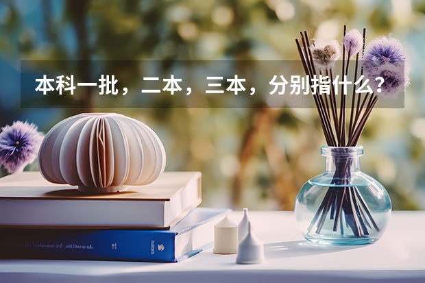本科一批，二本，三本，分别指什么？