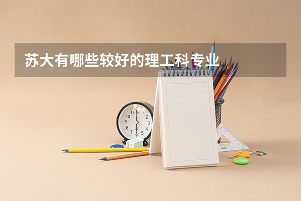 苏大有哪些较好的理工科专业