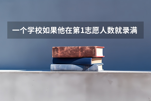 一个学校如果他在第1志愿人数就录满了，那他还会看第2志愿吗？会把第2志愿里的高分录取吗？