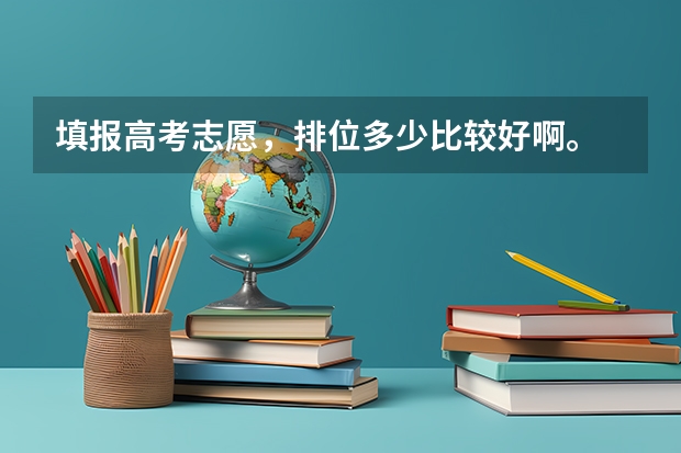 填报高考志愿，排位多少比较好啊。