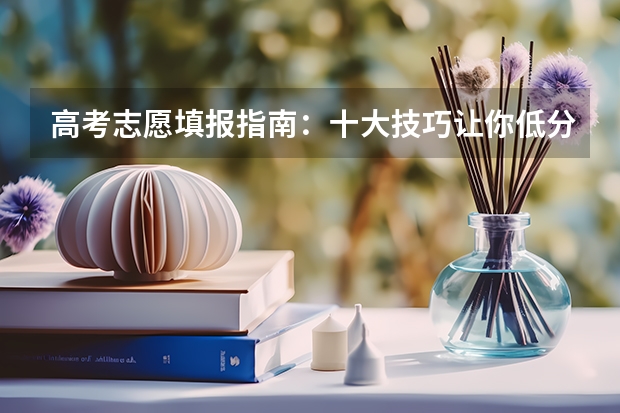 高考志愿填报指南：十大技巧让你低分高就 高考填报志愿的方法和技巧一览