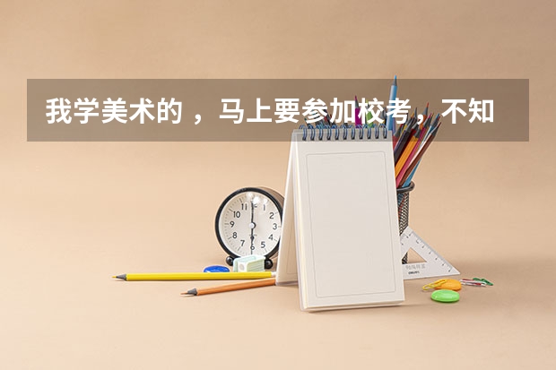 我学美术的 ，马上要参加校考，不知道怎么选择学校