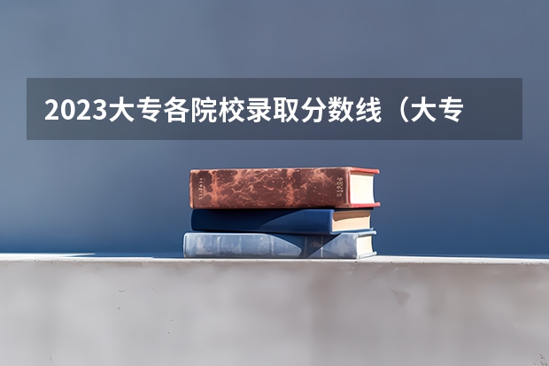 2023大专各院校录取分数线（大专学校排名及分数线）