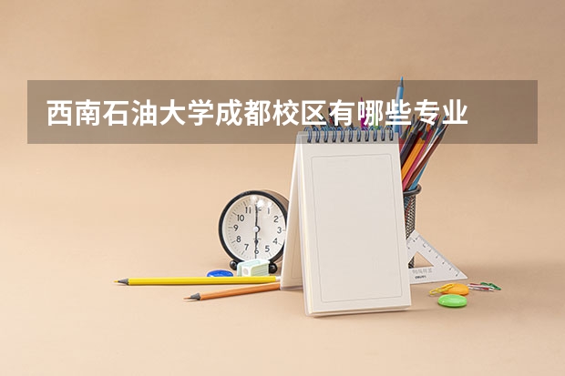 西南石油大学成都校区有哪些专业