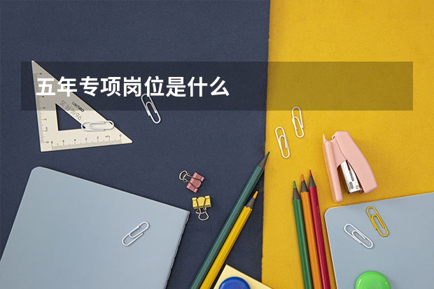 五年专项岗位是什么
